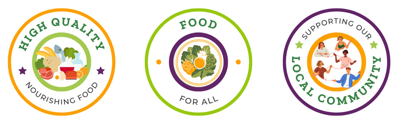 High quality nourishing food, food for all, supporting our local community